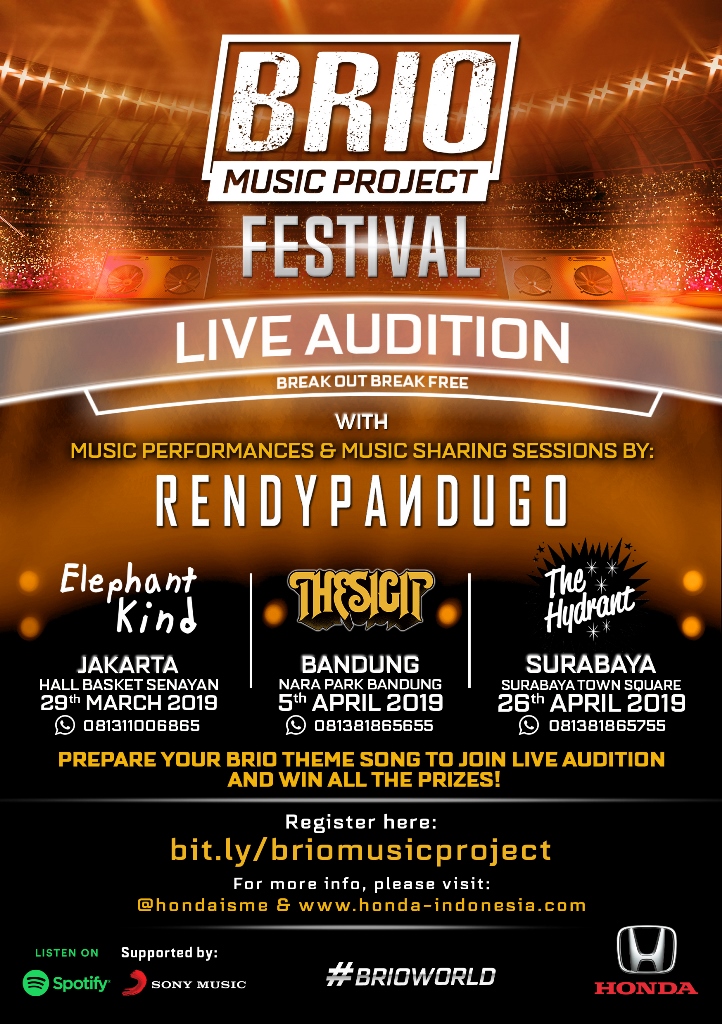 Honda Cokroaminoto - RANGKUL GENERASI MILENIAL, HONDA GELAR KONTES JINGLE “BRIO MUSIC PROJECT”